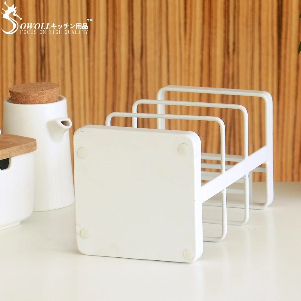 Sowoll подставка для кухонных ножей из нержавеющей стали белого цвета хранения