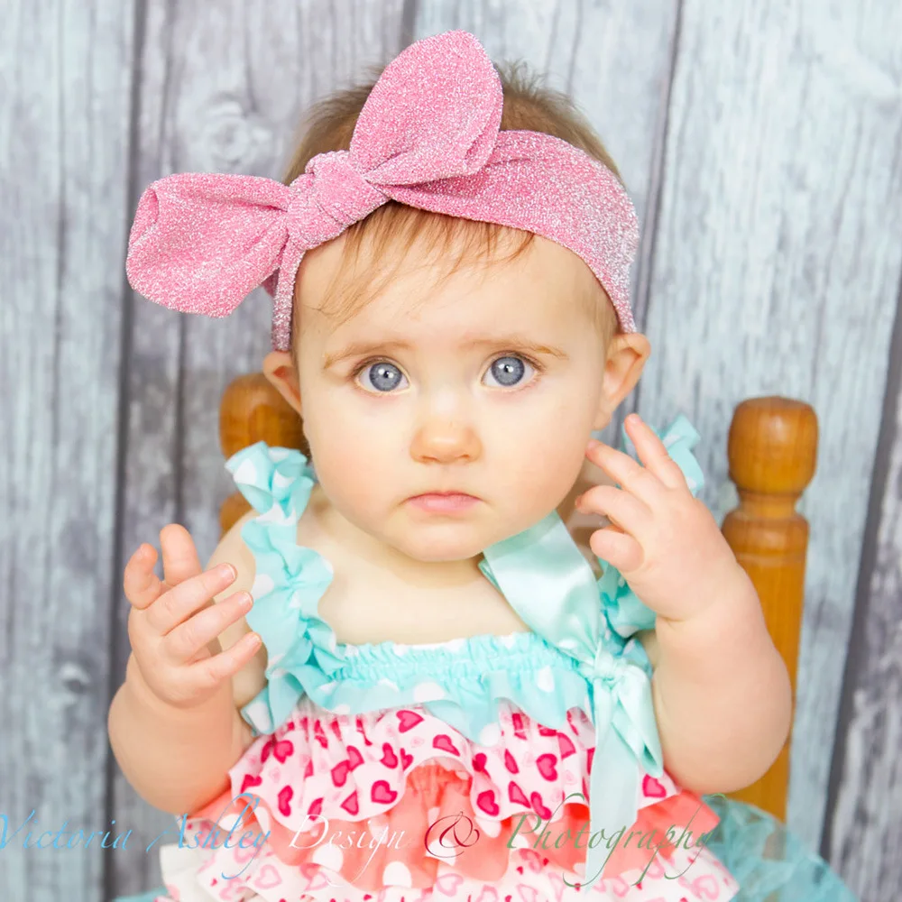 Горячая Распродажа 2018 Новые блестящие повязки на голову с бантом в виде кролика