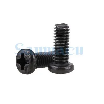 

Qty50 M4 Phillips Pan Head Machine Screws Black Steel