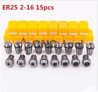 free freight er25 15pcs clamp set 2mm to 16 mm range for milling cnc engraving machine tool motor axis