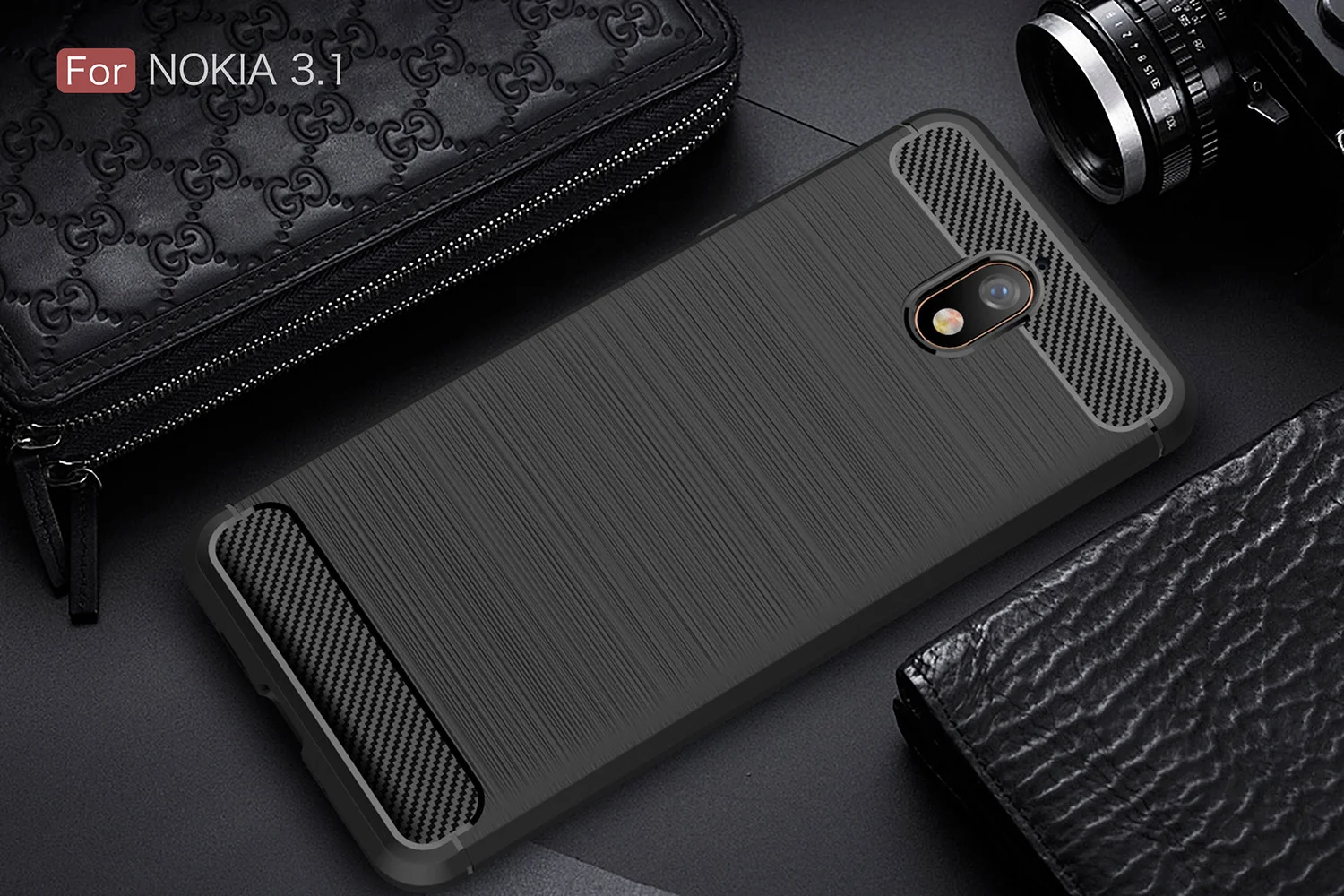 Чехол для Nokia Lumia 4,2 6,2 3,2 2,2 6,1 5,1 2,1 3,1 7,1 1, 5, 6, 7, 8, X 71X5X6X7 Plus противоударный углеродного волокна TPU чехол для телефона чехол