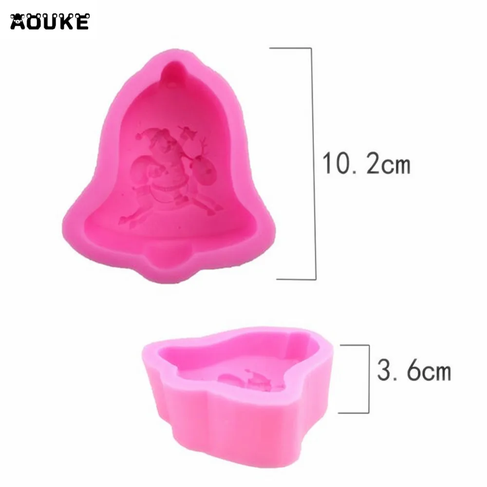 

Bell Ride Deer Santa Claus Chocolate Silicone Mold Pastry Biscuits Mould Pudding Soap Molds Cake Decoration DIY Baking Tools