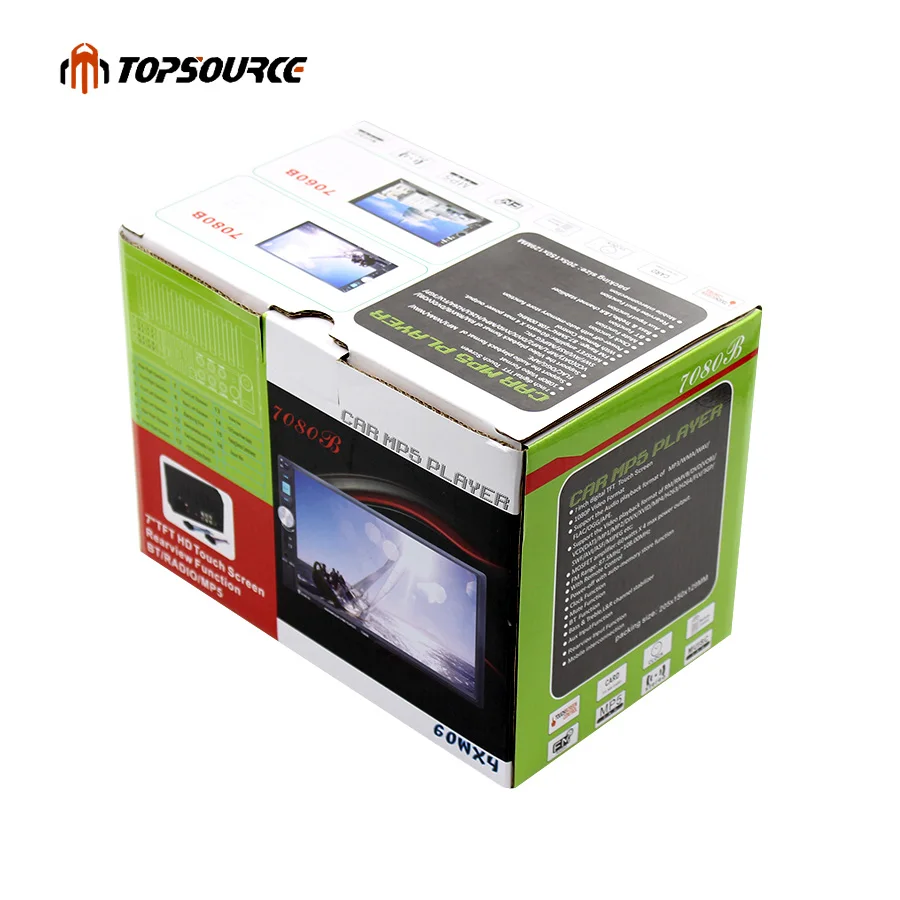 Topsource 7 &quotавтомобиль 7080B 7&quot автомобильный видео мультимедийный плеер HD