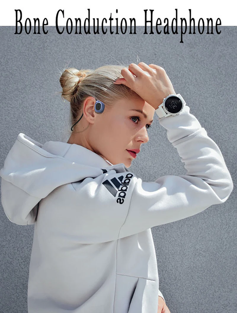 Наушники с костной проводимостью, Bluetooth 5,0, беспроводные наушники, уличная спортивная гарнитура с микрофоном, гарнитура с громкой связью