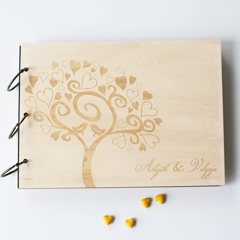 Деревянная Гостевая книга на заказ свадебный подарок рождественский для невесты