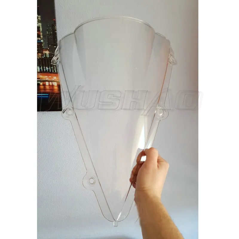 Clear Мотоцикл двойной пузырь лобовое стекло ветер экран для 2004 2005 2006 Yamaha YZF-R1 1000 YZF R1 черный прозрачный Иридиевый - Цвет: Clear