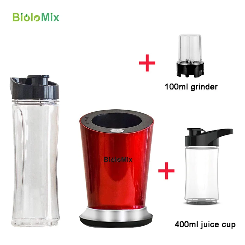 Full Kits 3 in 1 Высокая скорость 300 Вт портативный персональный мини блендер миксер соковыжималка с 600 мл BPA бутылка, опционально 400 мл чашка и 100 мл сухая мельница - Цвет: Full Kits 3 in 1