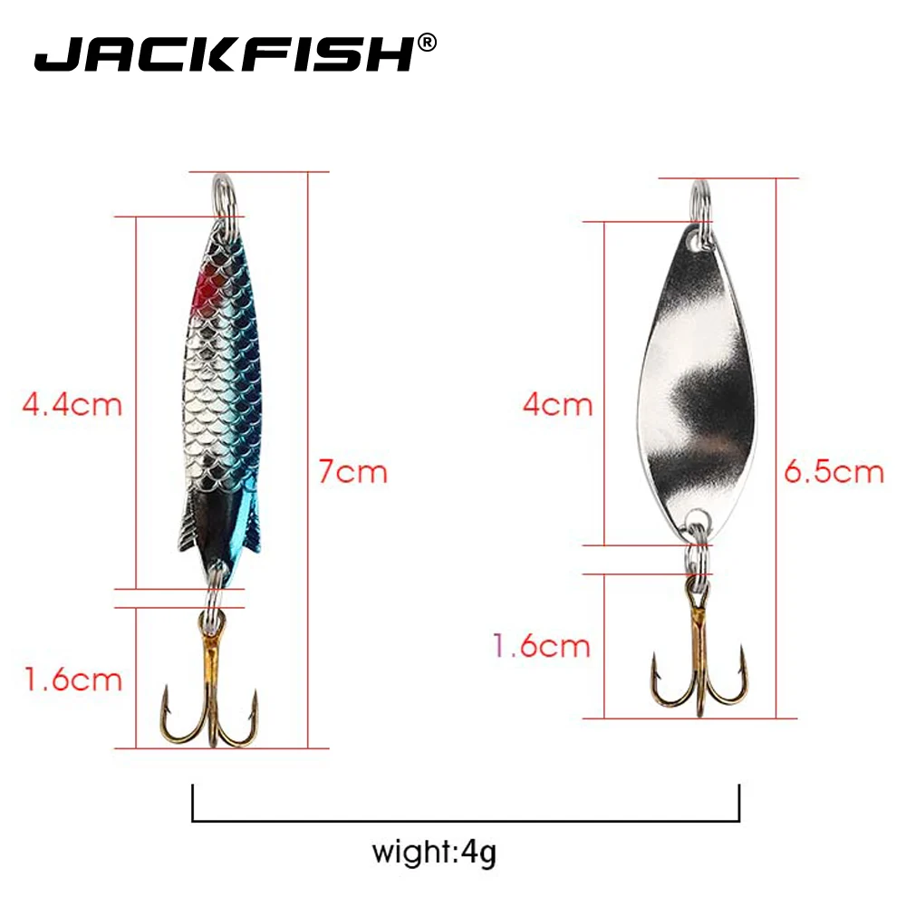 Блесна для рыбалки JACKFISH 3/4/5G/6 г 10 шт./лот|Наживки рыбной ловли| |