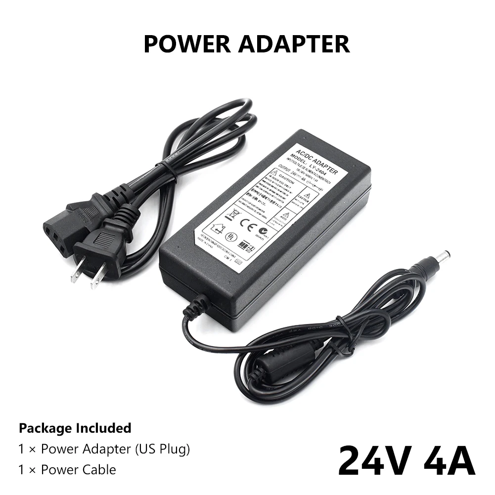 US/EU/UK/AU разъем AC100 240V DC/DC 24V 4A Питание адаптер конвертер Зарядное устройство