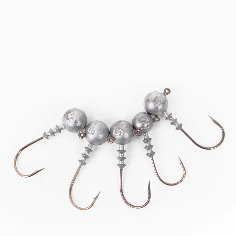 5 шт./лот Sharp Рыболовные Крючки с Ведущий Голову Разъем Колючей Одной Рыболовный