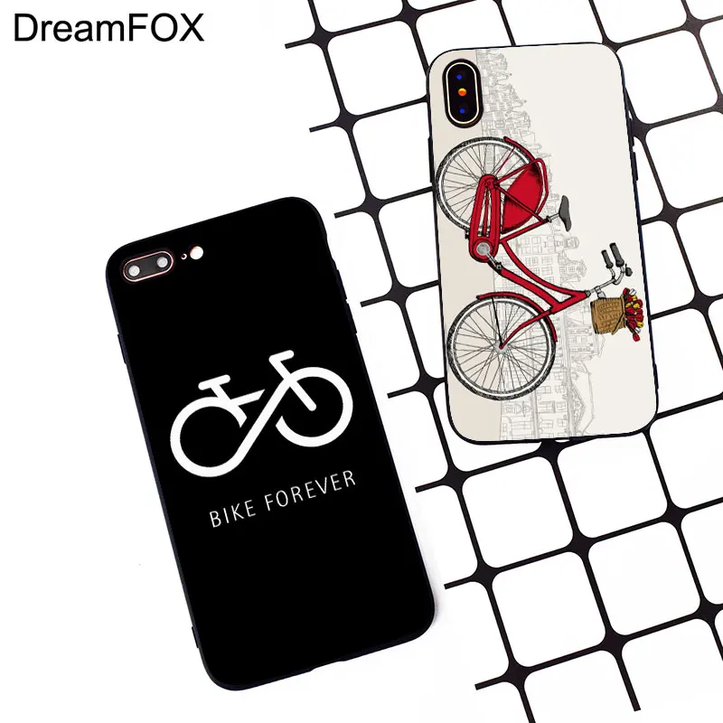 M179 мультфильм велосипед черный силиконовый чехол для Apple iPhone 11 Pro XR XS Max X 8 7 6 6S Plus 5 5S