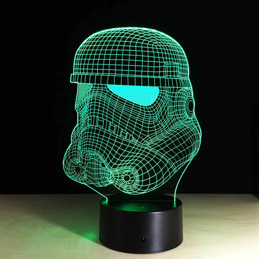 Светодиодный ночник Storm Trooper с изображением лица из Звездных войн Ночной