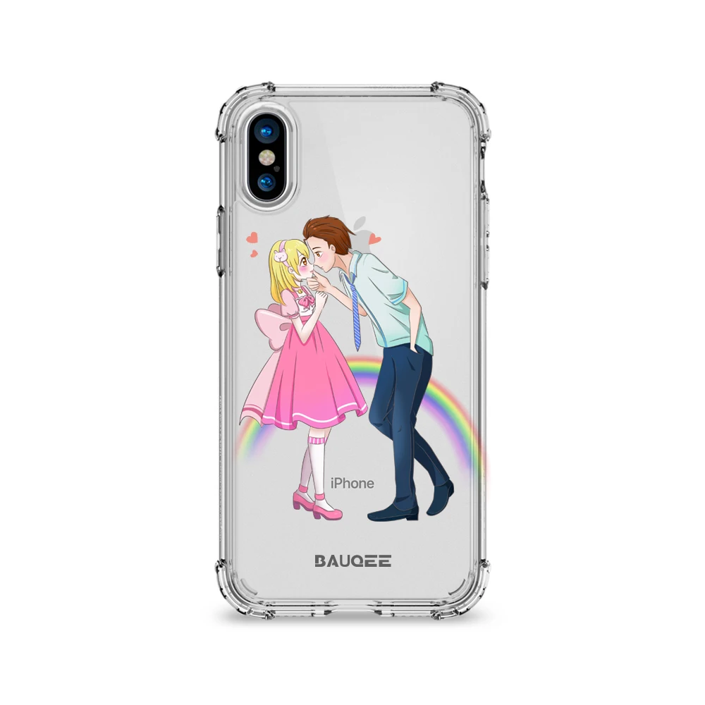Bauqee прозрачным рисунком телефона чехол для iPhone X 7 8 Plus Мягкие TPU ультра-тонкий