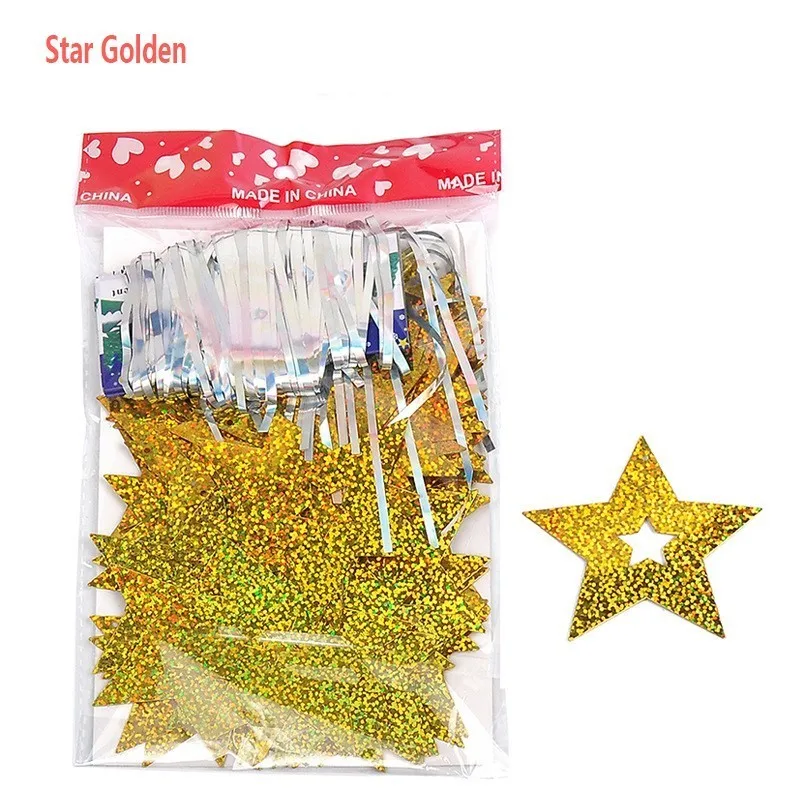 Star Gold DIY свадебное украшение блестки подвеска в виде шара в форме сердца звезда дельфины Дети День рождения холостяк курица ночь аксессуары - Цвет: Star Gold