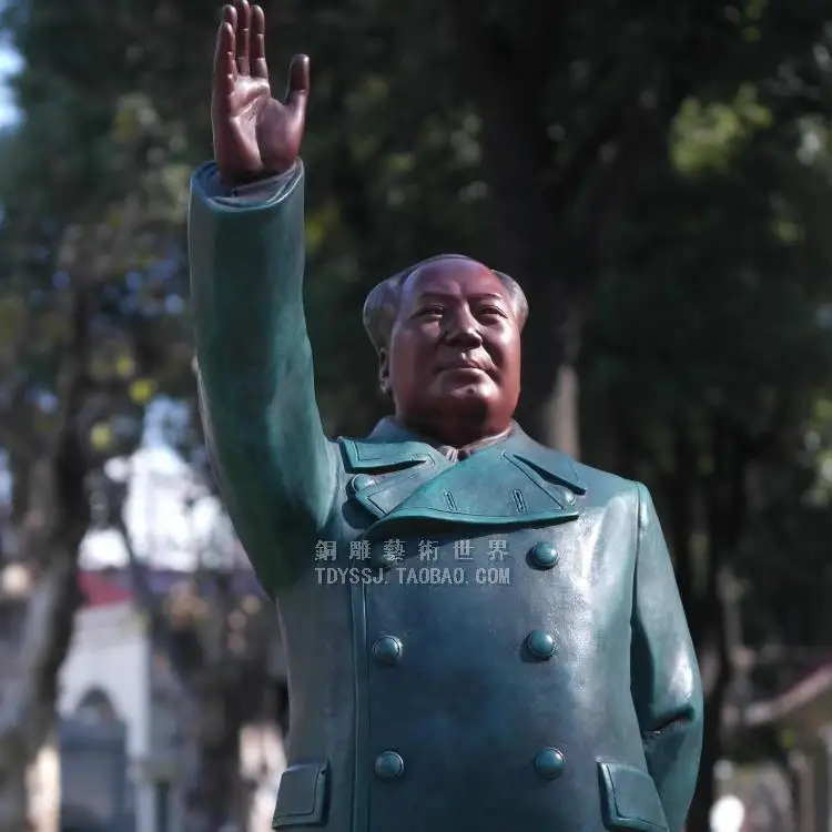 Медная скульптура Мао Цзэдун Бронзовая статуя председателя лидера восточные
