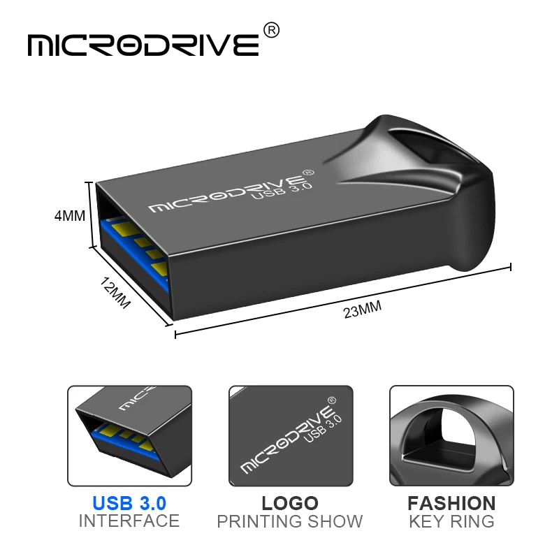 USB 3,0 ультра мини USB флеш-накопитель 16 ГБ 32 ГБ usb флешка 64 Гб 128 ГБ флеш-накопитель водонепроницаемый флеш-накопитель с брелком в подарок