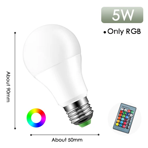 RGBW E27 5W-remote Светодиодный RGB Лампочка красочный светильник E27 RGB RGBW RGBWW 220 В ИК-пульт дистанционного управления с регулируемой яркостью 5 Вт 10 Вт 15 Вт ночник домашний декор праздничный Бар Рождество - Испускаемый цвет: RGBW E27 5W-remote