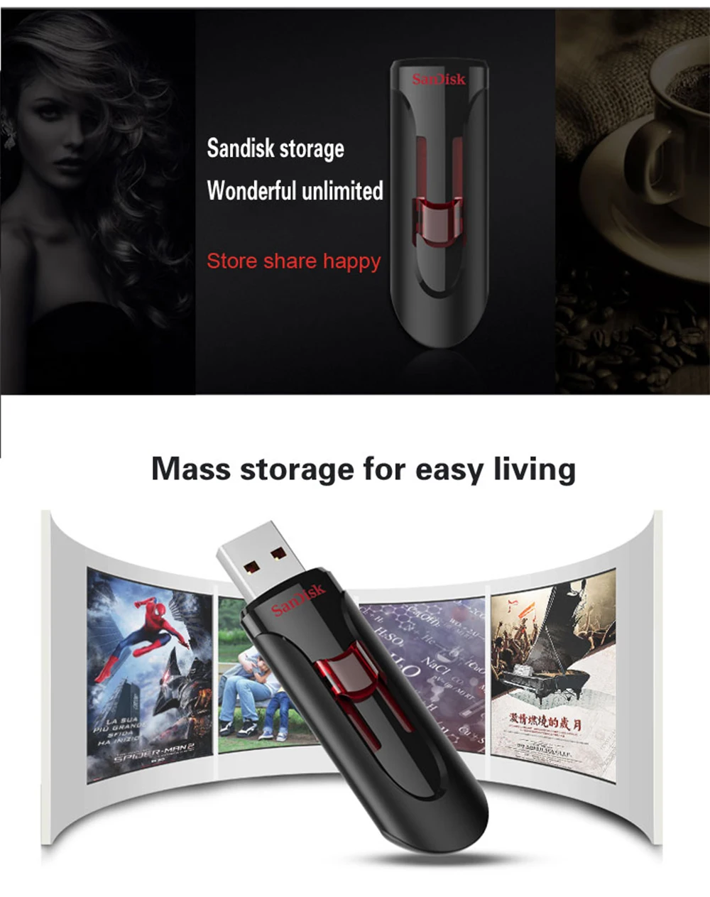 Флеш-накопитель sandisk 128 Гб 64 ГБ 32 ГБ 256 ГБ USB флеш-накопитель 32 64 128 16 ГБ флеш-накопитель 3,0 USB флеш-накопитель для телефона
