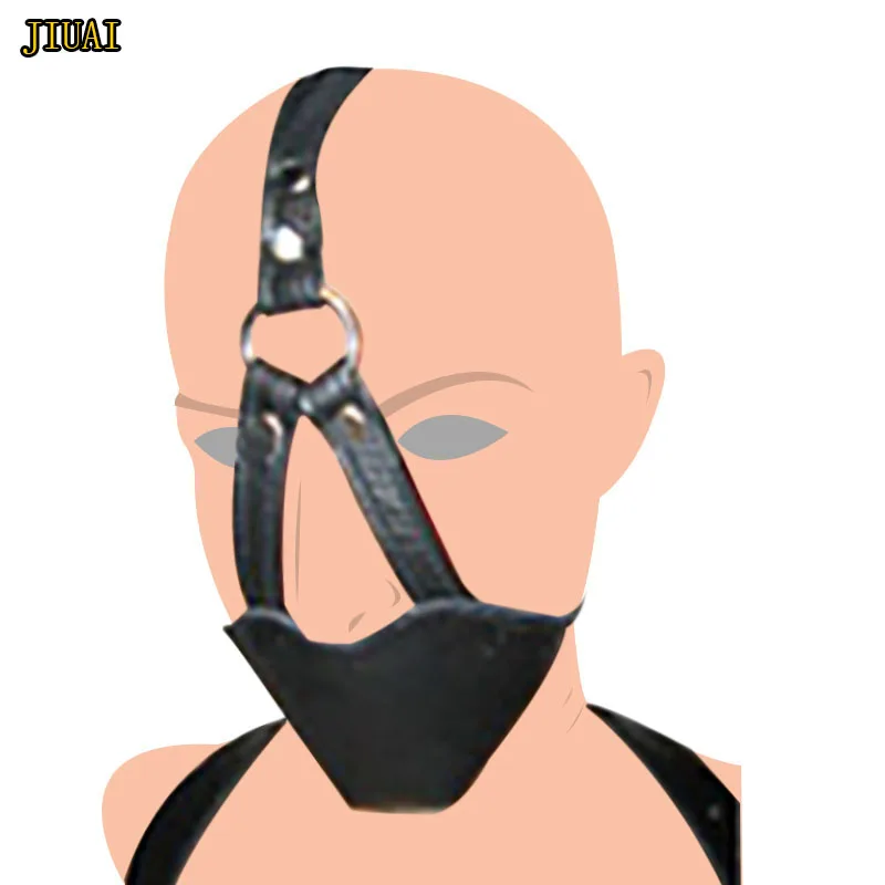 Искусственная кожа Gimp силиконовый мяч кляп головной убор рот маска с кляпом