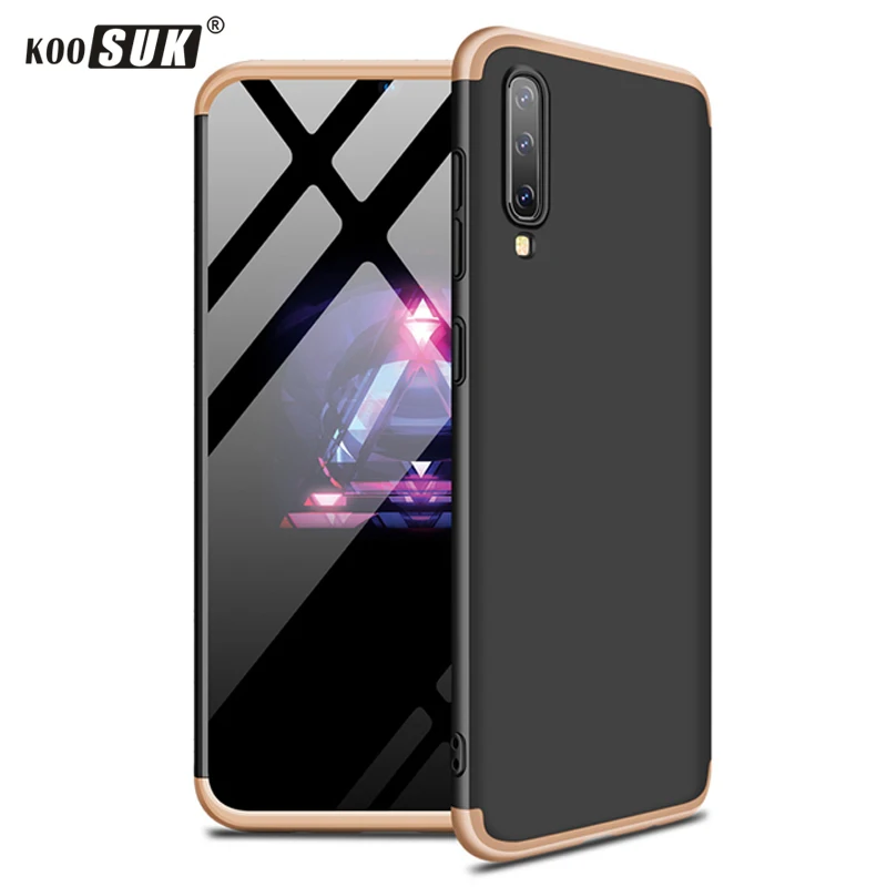 3 в 1 чехол для задней части корпуса Samsung Galaxy A10 A20 A30 A40 A50 A70 ПК Жесткий матовый