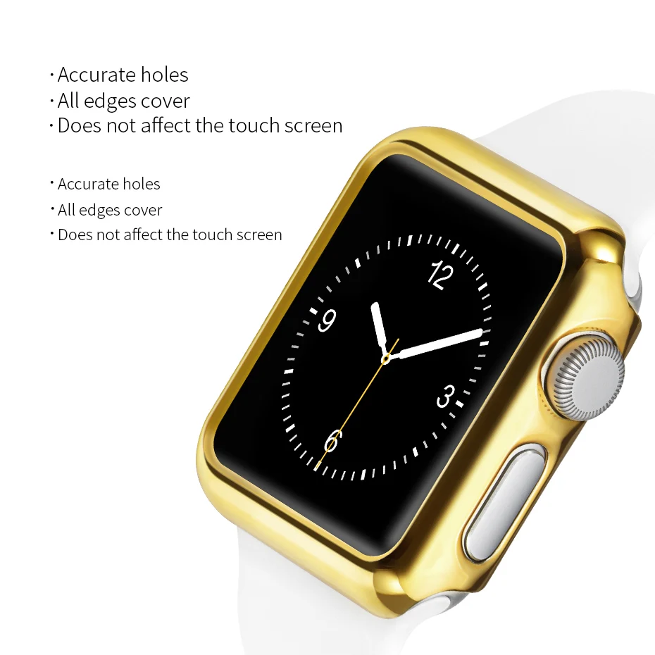 Оригинальный HOCO PC защитный чехол для Apple Watch 4/3/2 38/40/42/44 мм роскошный с покрытием|apple