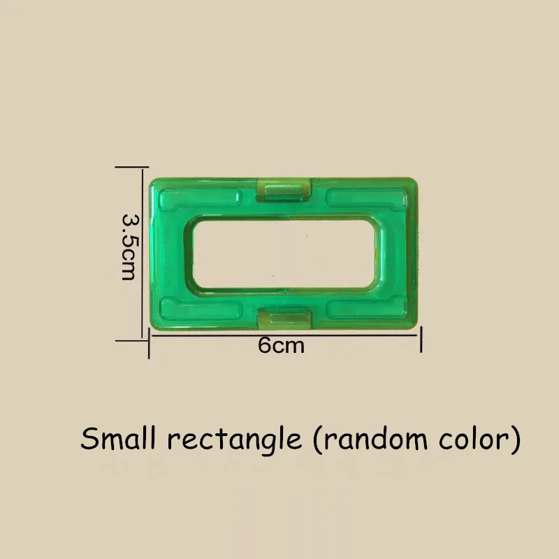 small rectangle 1 шт. большой размер магнитный Набор конструкторов для мальчиков и девочек строительные магниты игрушки магнитные блоки развивающий конструктор для детей - Цвет: small rectangle