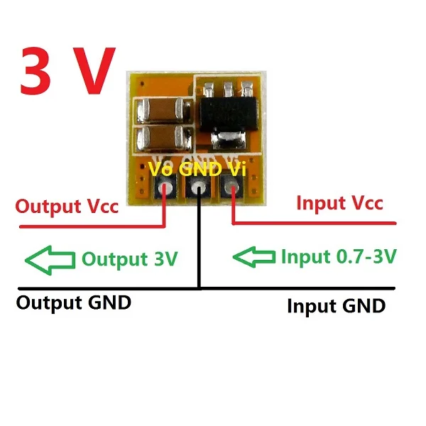 Output 3V no Pin 10 шт. 0,7-5 в до 3 в 3,3 В 5 В DC повышающий преобразователь напряжения Повышающий Модуль - Цвет: Output 3V no Pin