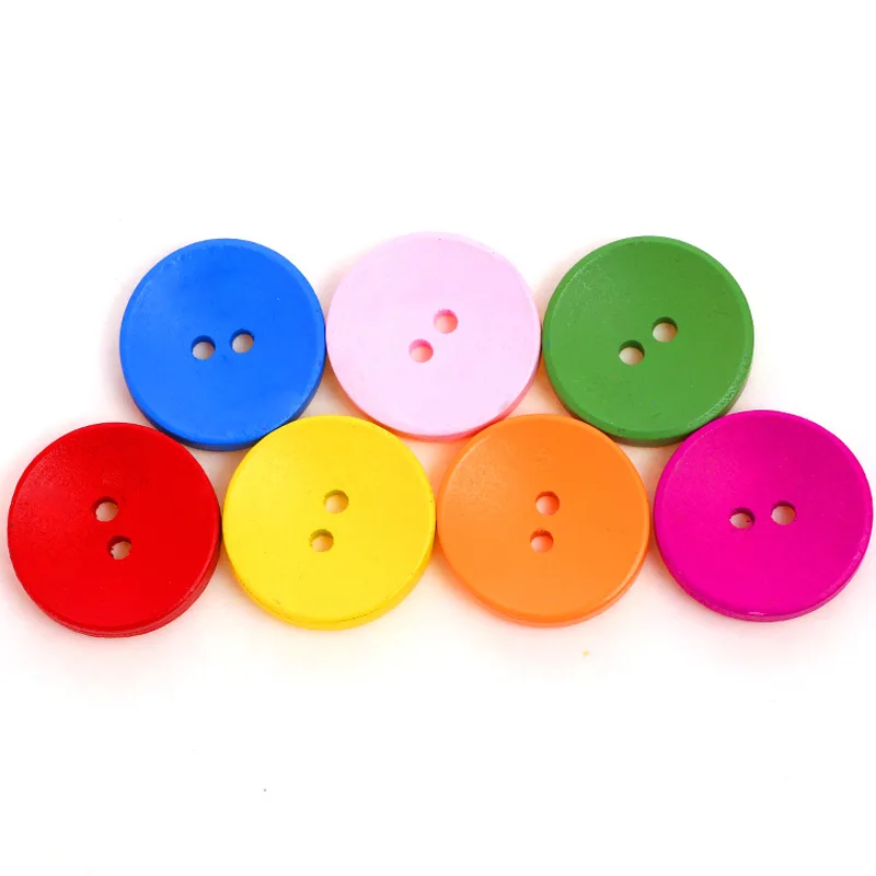 Круглые деревянные пуговицы с 2 отверстиями 40 шт.|mini buttons|button craftcraft sewing |