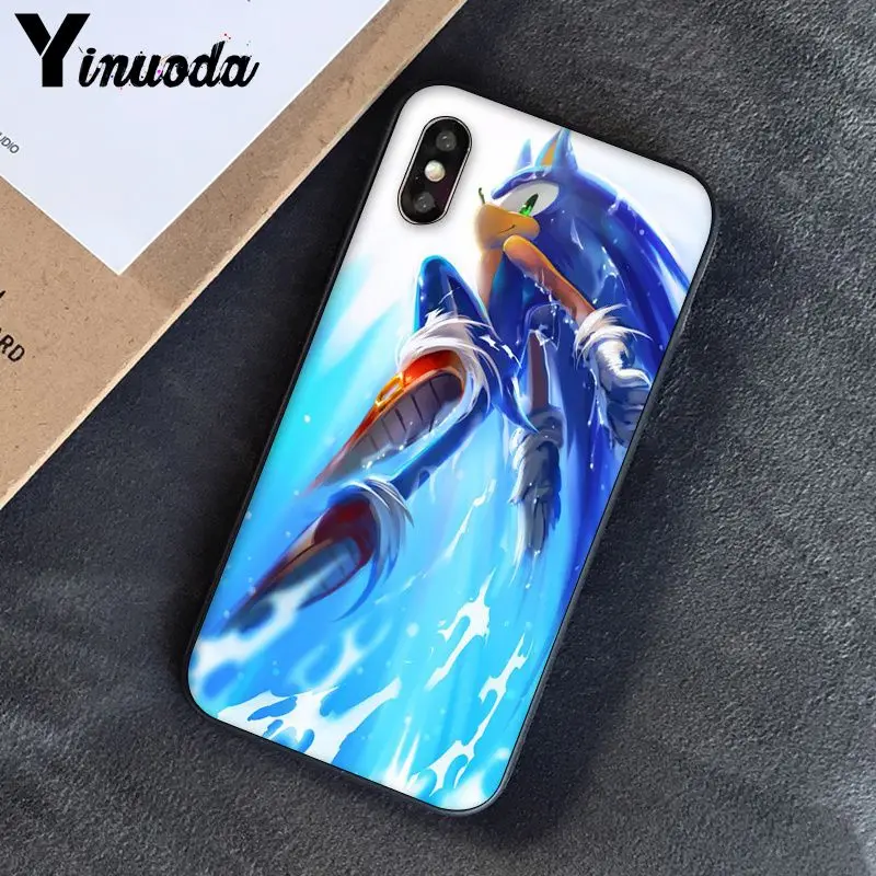 Yinuoda Соник Ежик DIY печать рисунок чехол для телефона чехол для iPhone 5 5Sx 6 7 7plus 8 8Plus X XS MAX XR