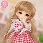 Бесплатная доставка BJD парик кудрявые челки термостойкие синтетические KinkyFlat челки Боб темно-коричневый вечерние Для 18