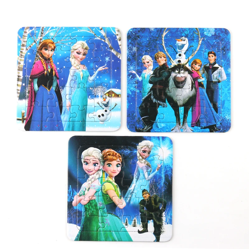 

New Disney Car3 McQueen Mickey Minnie Snow Princess Theme Cartoon Puzzle Puzzle Early Learning Toy Children's Birthday Gift