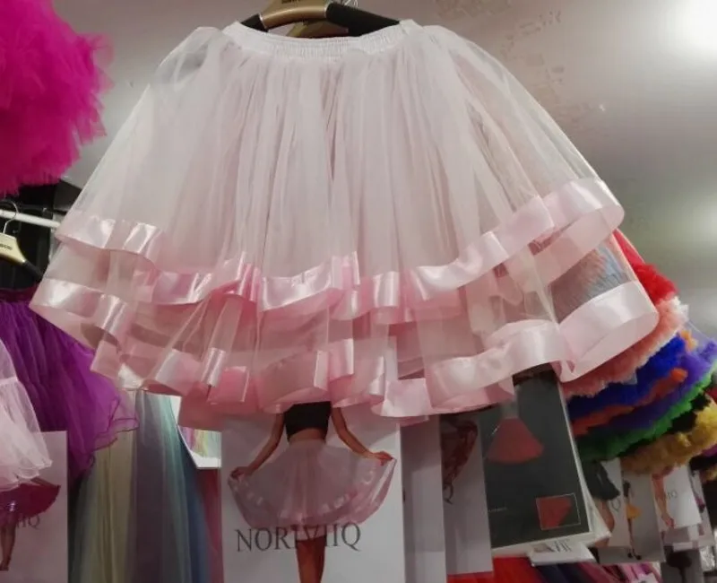 Короткие Подъюбники для вечеринки вечерняя Нижняя юбка двухслойные тюлевые юбки