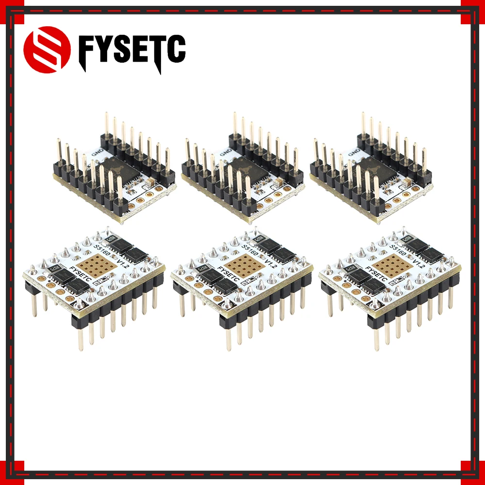 6pcs 3D Printer Parts SPI Stepper Motor Driver TMC5160 V1.2 S5160 Stepstick Mute Driver For 57 Stepper F6 SKR V1.3 VS TMC2130