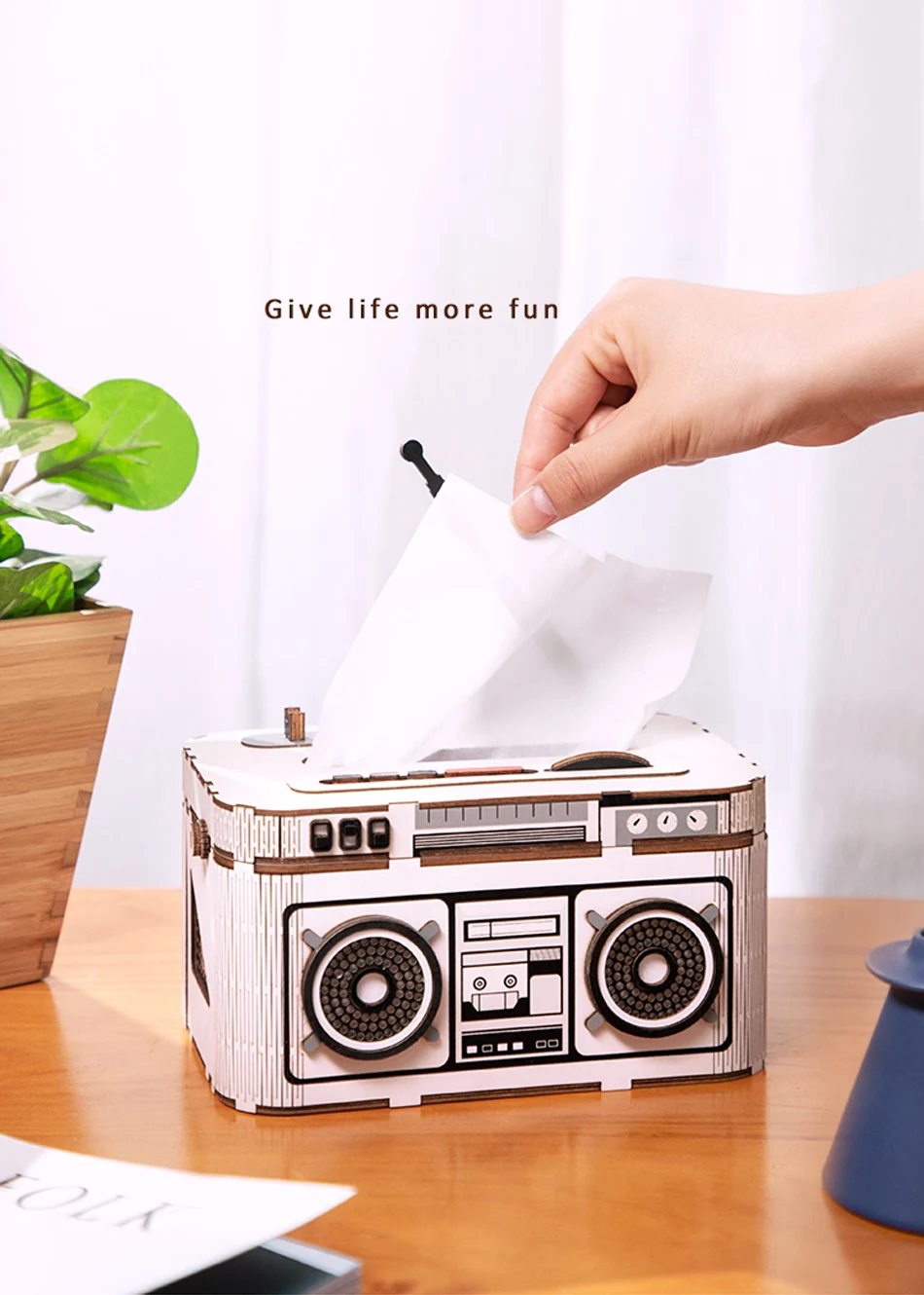Robud DIY 3D деревянная головоломка мультфильм Penholder& Коробка для хранения настольные игрушки для хранения для детей лучший подарок для друга TG11-TG15