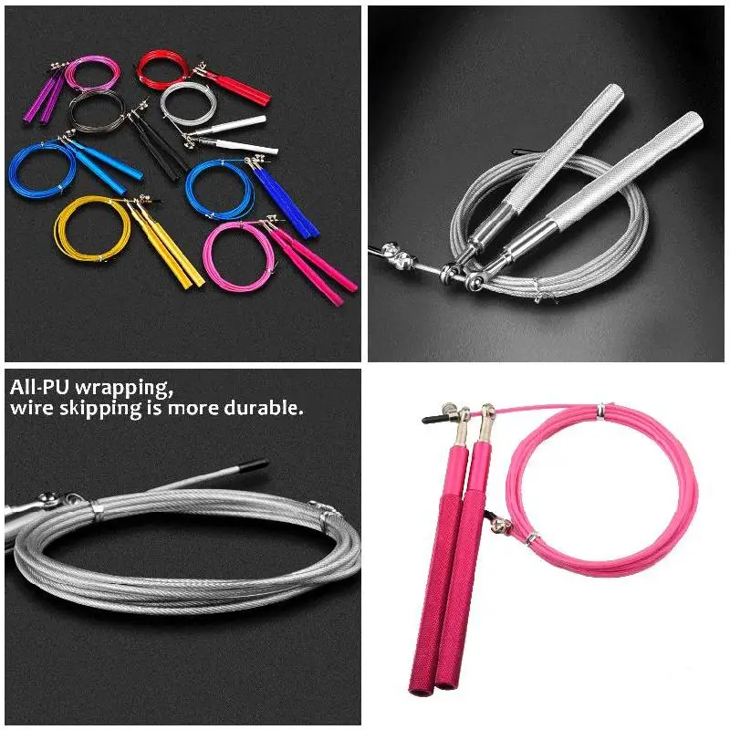 

High Speed Skipping Rope Jump Rope Boxing Home Gym Fitness Workout Weighted 19ing