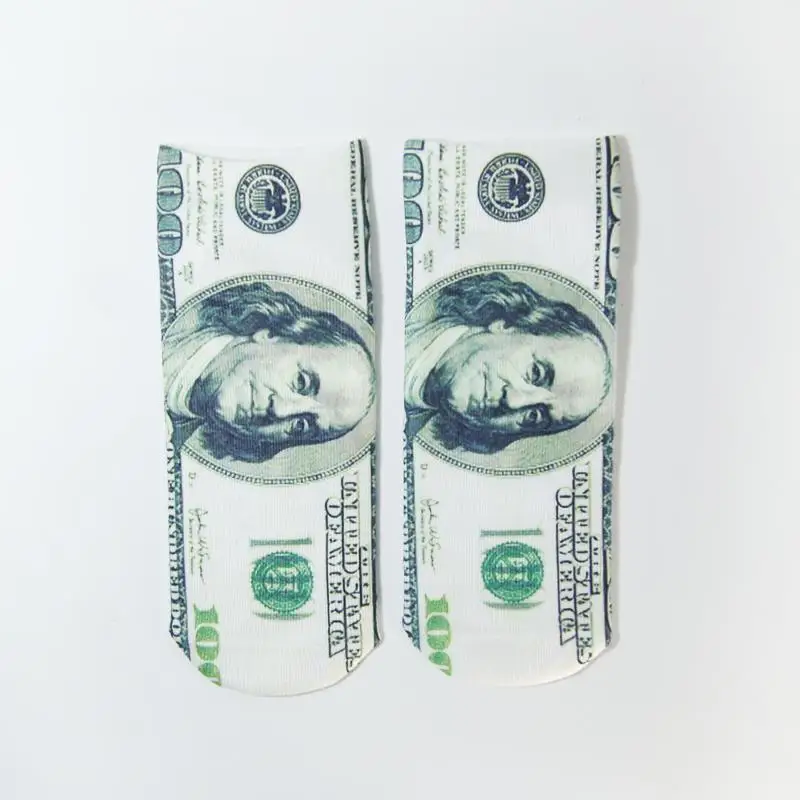 Носки с 3D принтом женские новые милые короткие носки унисекс хлопковые разных