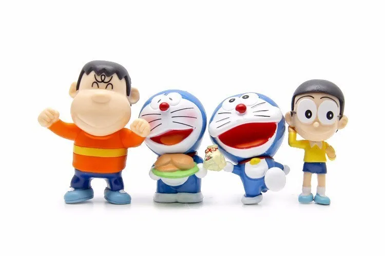6 видов стилей Аниме Doraemon Мини ПВХ Фигурки игрушки для детей рождественские