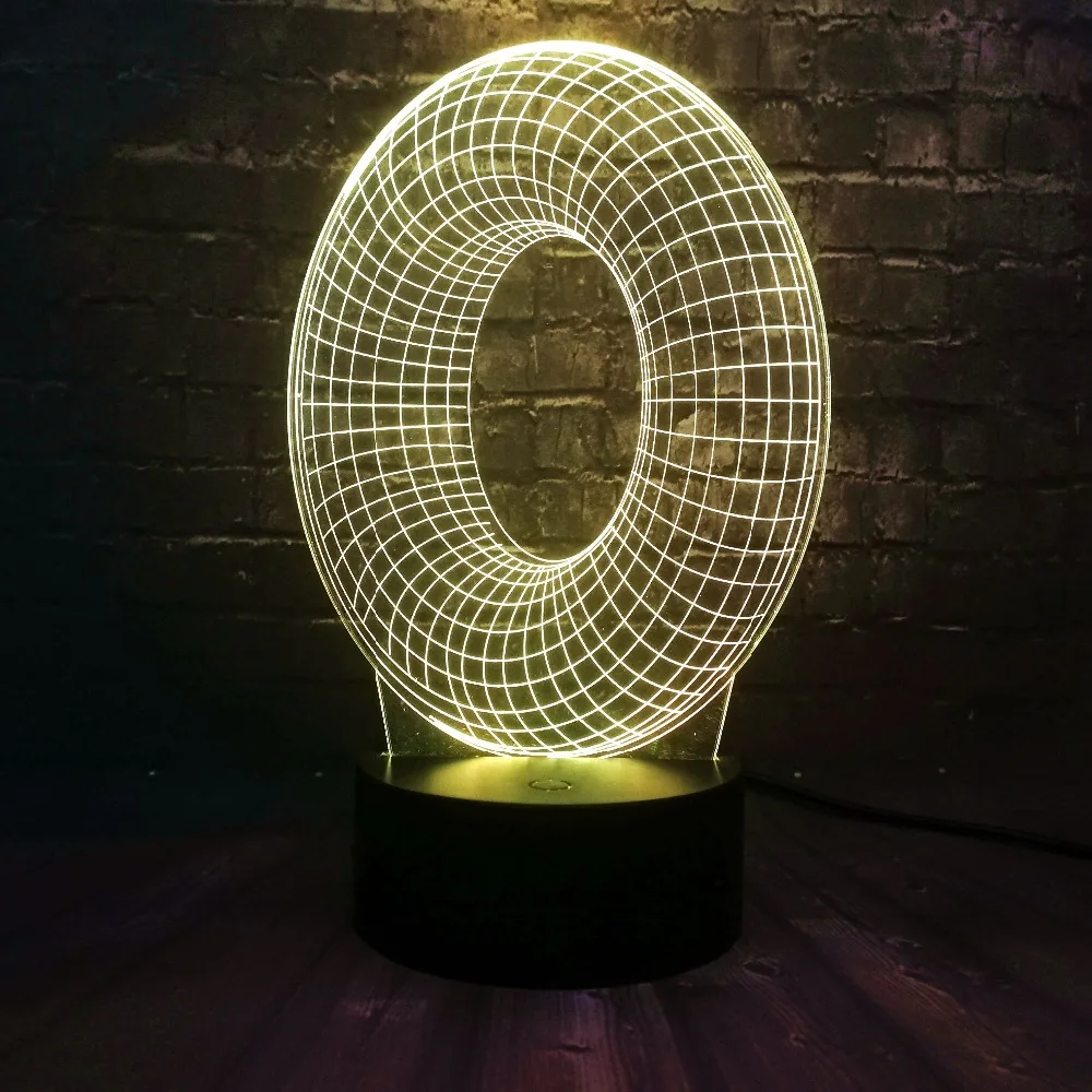 Новинка, 3D светильник, ночник, алфавит, буквы о, многоцветная настольная светодиодная лампа, USB сенсорный пульт дистанционного управления, детский подарок, украшение для дома