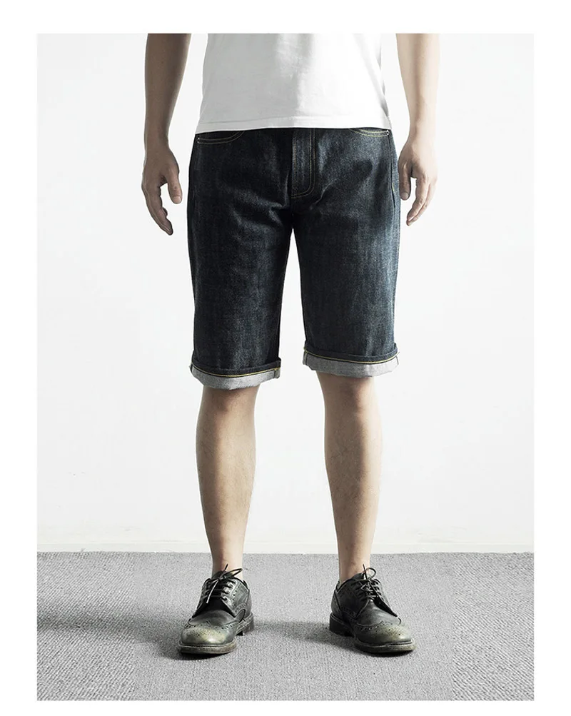 UNWASH 503 type 16,5 oz мужские джинсовые шорты летние свободные прямые повседневные шорты длиной до колена с Парижской пряжкой