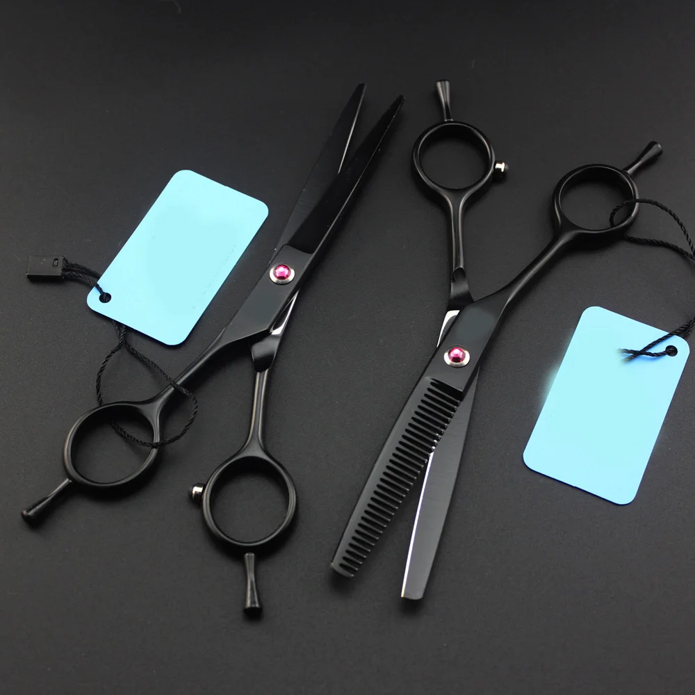 Профессиональные ножницы для филировки акулы 6 дюймов гравировка левой рукой