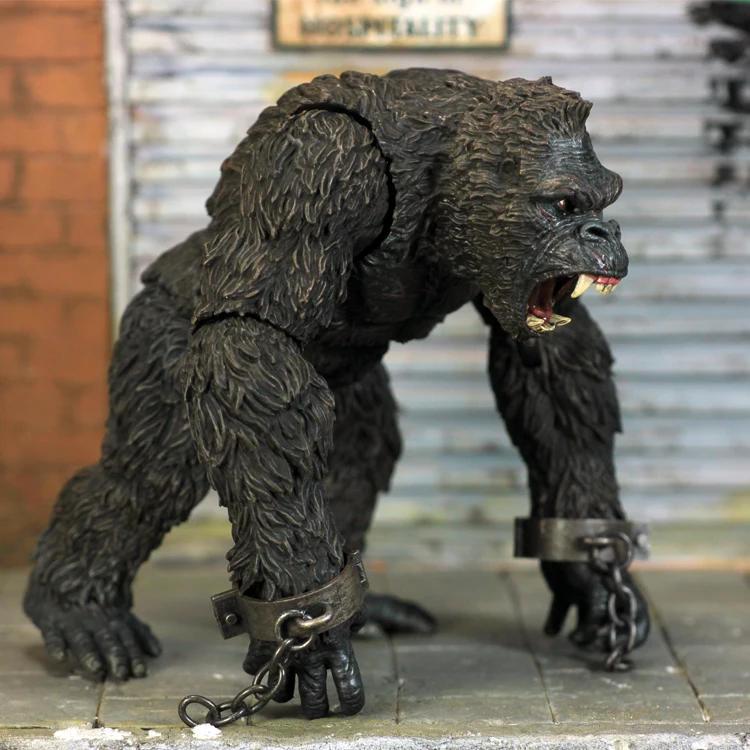 Мультипликационный персонаж из фильма игрушки MEZCO Kong: Череп остров Kingkong 8 дюймов подвижная фигурка модель