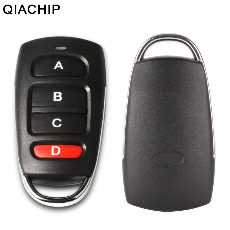 Купи QIACHIP 433mhz DC 12V 4 Button Learning RF Transmitter Remote Control Switch For Gate Garage Door Security Alarm Key Fob Car за 219 рублей в магазине AliExpress