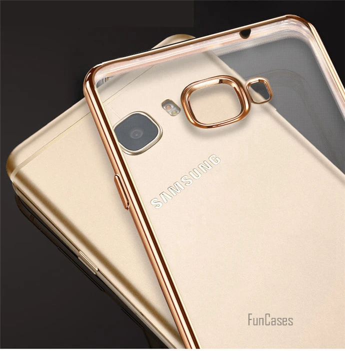 Чехол для samsung Galaxy J5 Prime прозрачный позолоченный мягкий ТПУ задняя крышка J7 J2