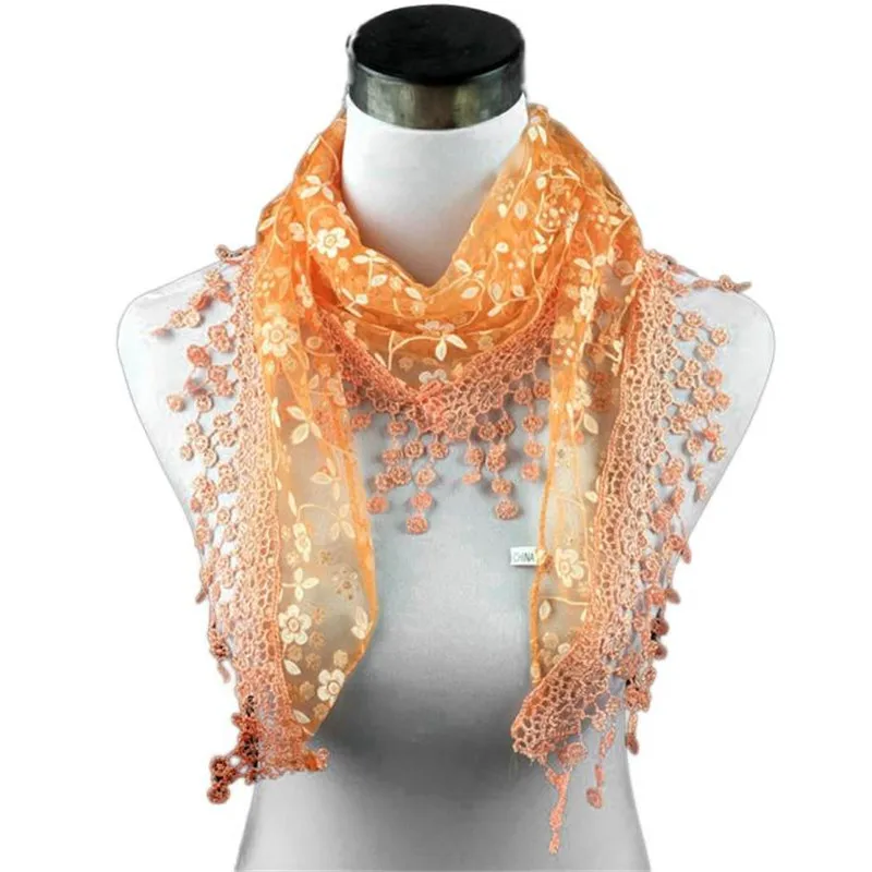 KANCOOLD шарф Новая высококачественная модная кружевная кисточка Прозрачный