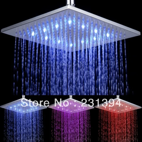 Светодиодная головка для душа 10 дюймов датчик температуры 3 цвета|top shower head|shower