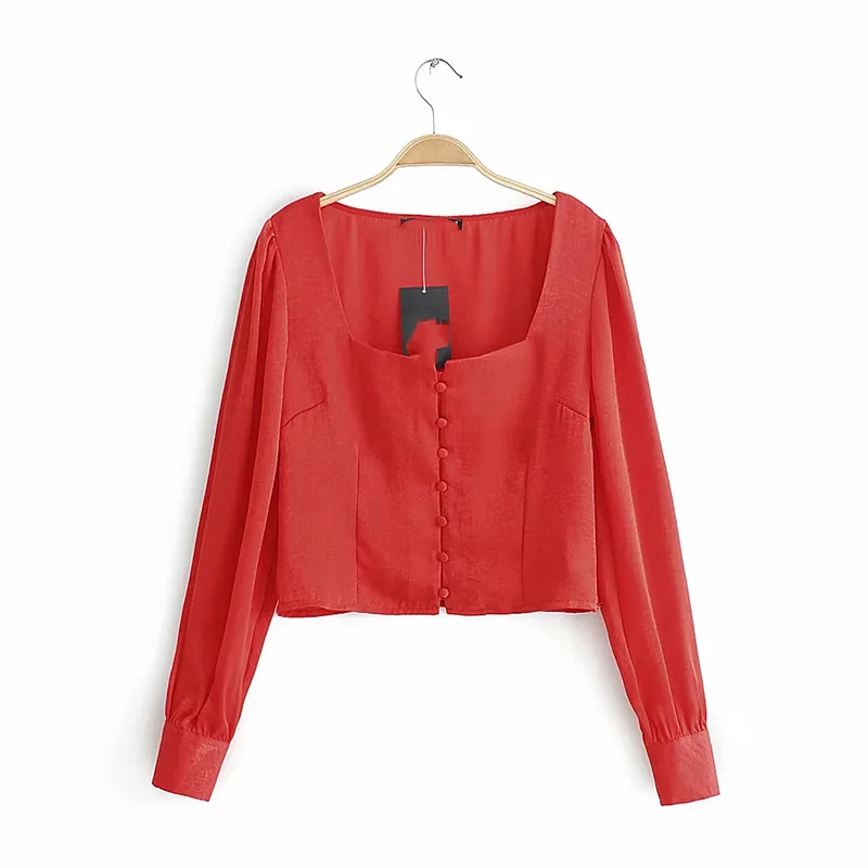 Летняя женская футболка Boho хлопковая рубашка с квадратным воротником и