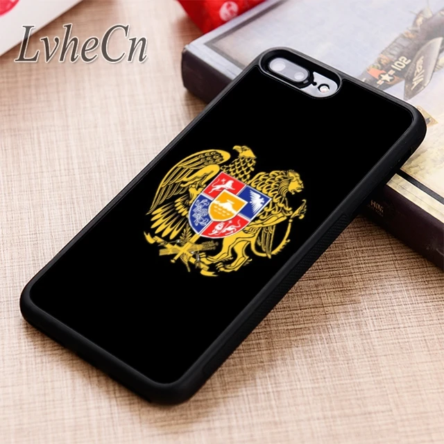 LvheCn черный чехол для телефона с арменским флагом iPhone 5 6 6s 7 8 plus X XR XS max 11 12 Pro Samsung Galaxy