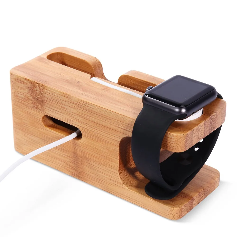 Деревянная зарядная станция для Apple Watch док зарядное устройство подставка