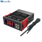 STC-1000 DC 12V 24V AC 110V 220V 10A светодиодный цифровой регулятор температуры, термостат, инкубатор с обогревателем, охладитель