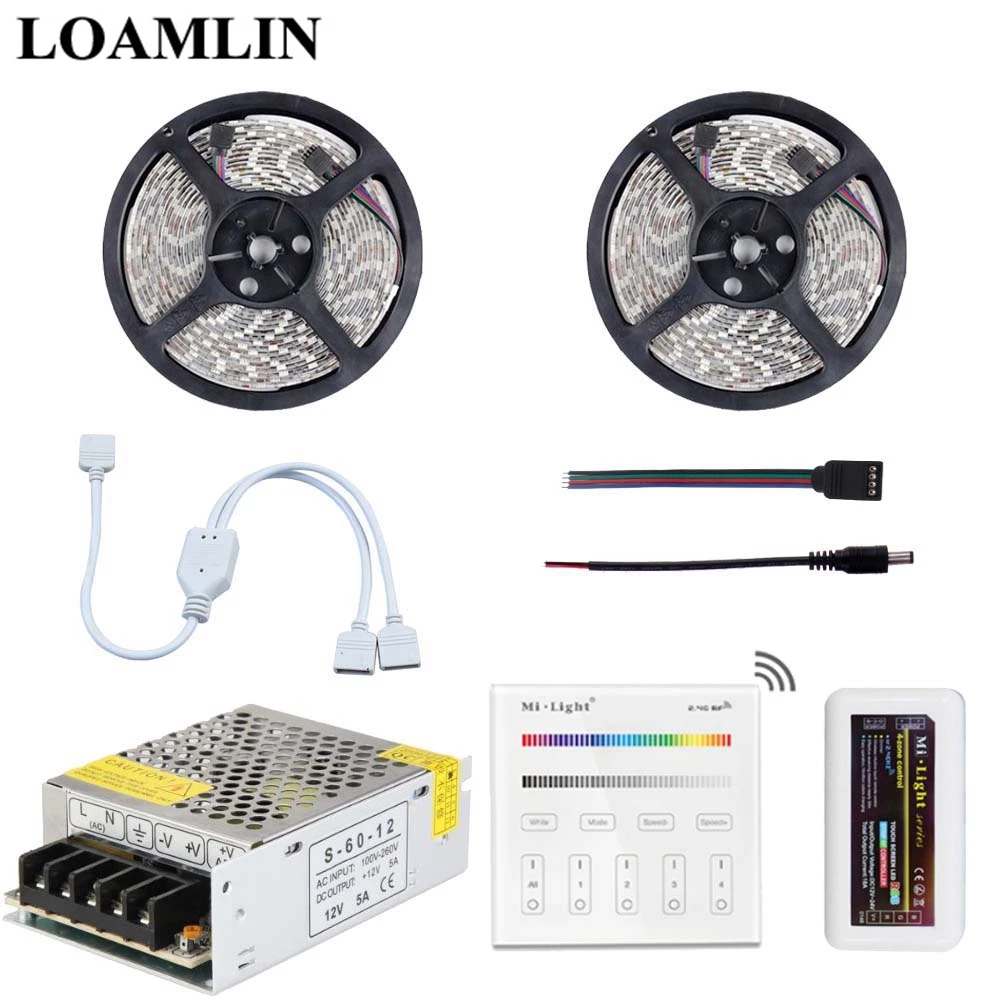 Гибкая светодиодная ленсветильник SMD2835/3528 RGB с Mi Light B3 сенсорная панель